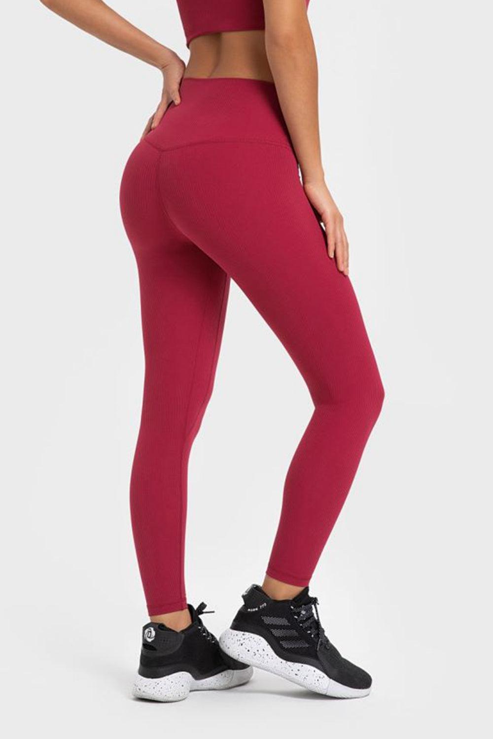 Highly Stretchy Wide Waistband Yoga Leggings BLUE ZONE PLANET