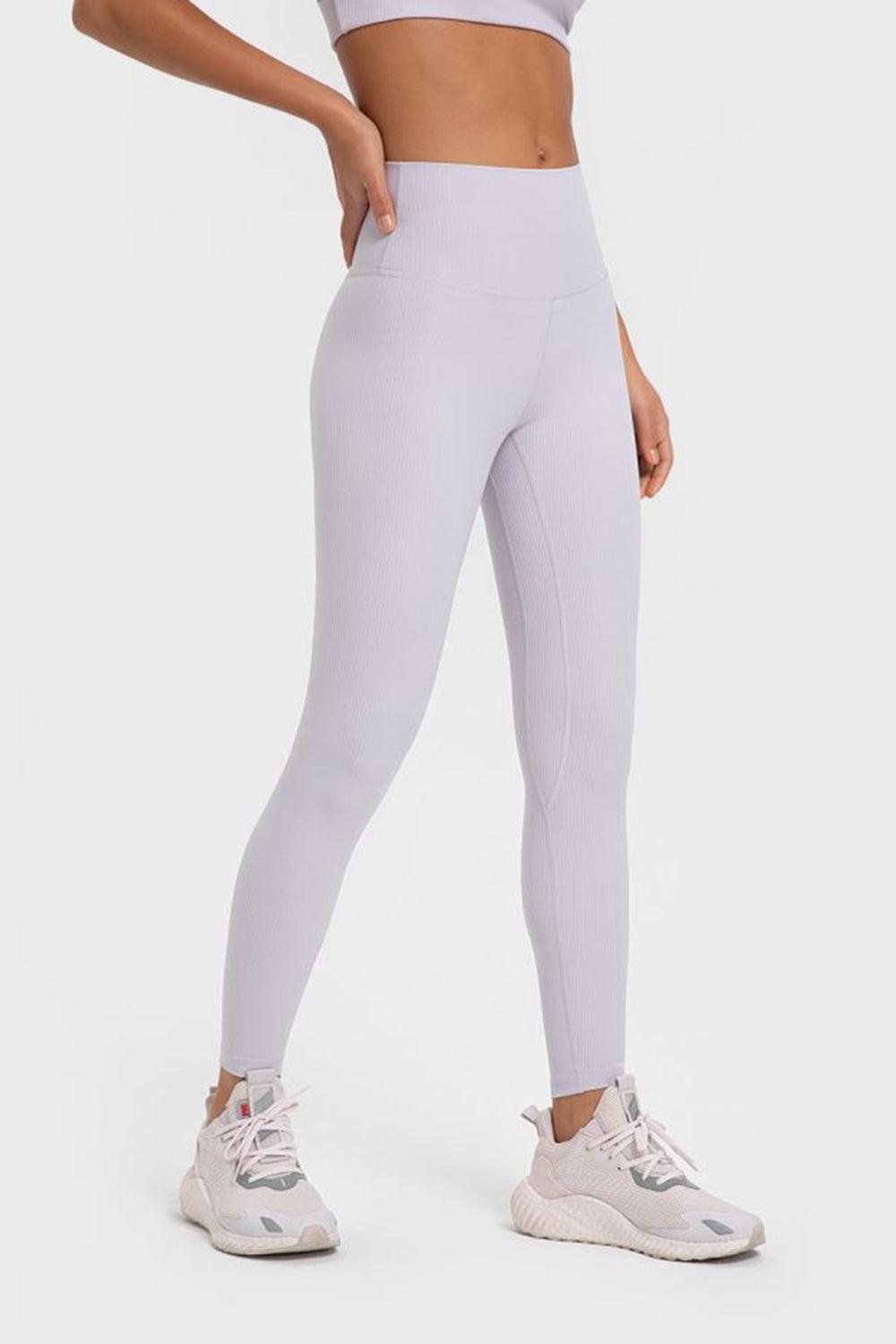 Highly Stretchy Wide Waistband Yoga Leggings BLUE ZONE PLANET