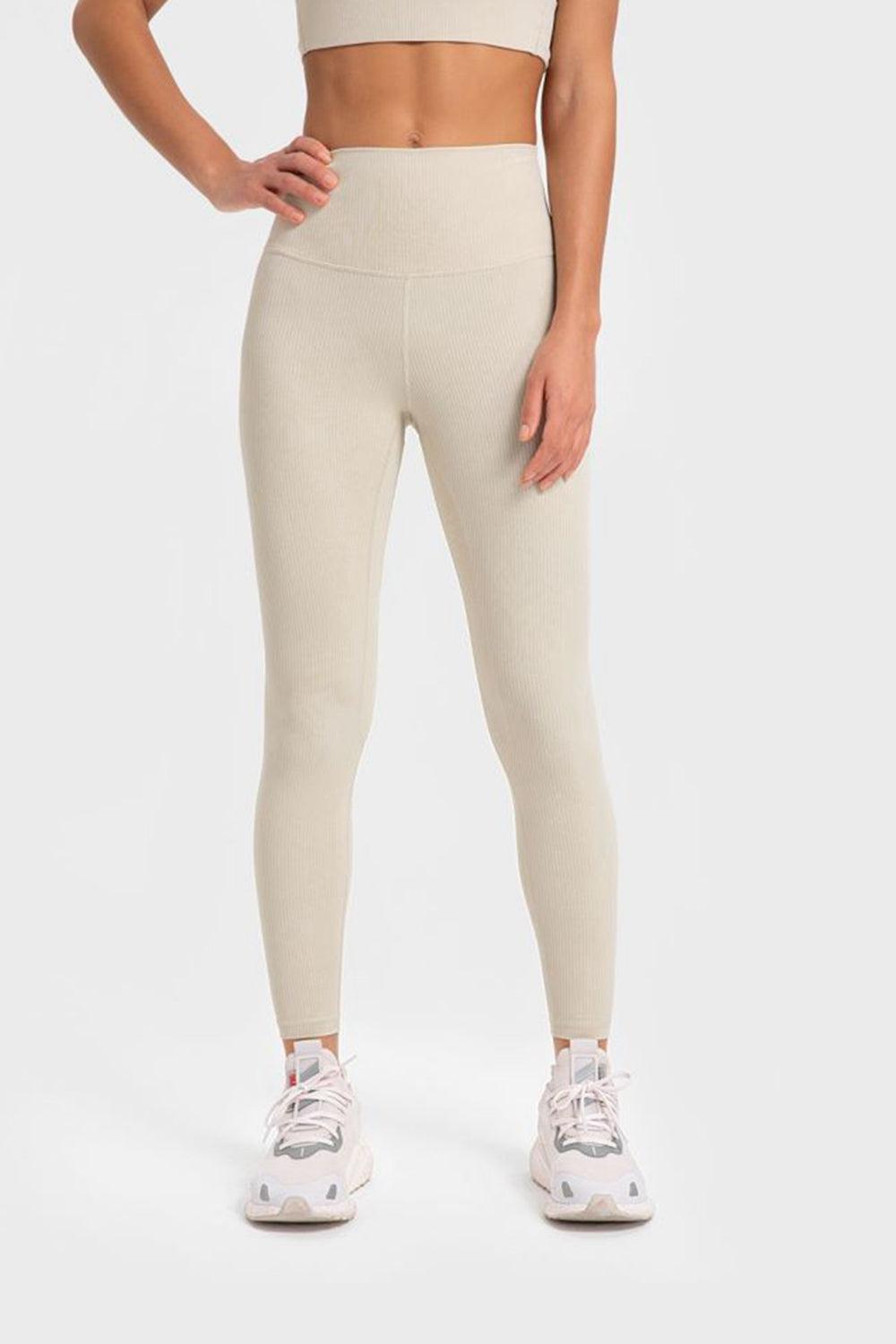 Highly Stretchy Wide Waistband Yoga Leggings BLUE ZONE PLANET