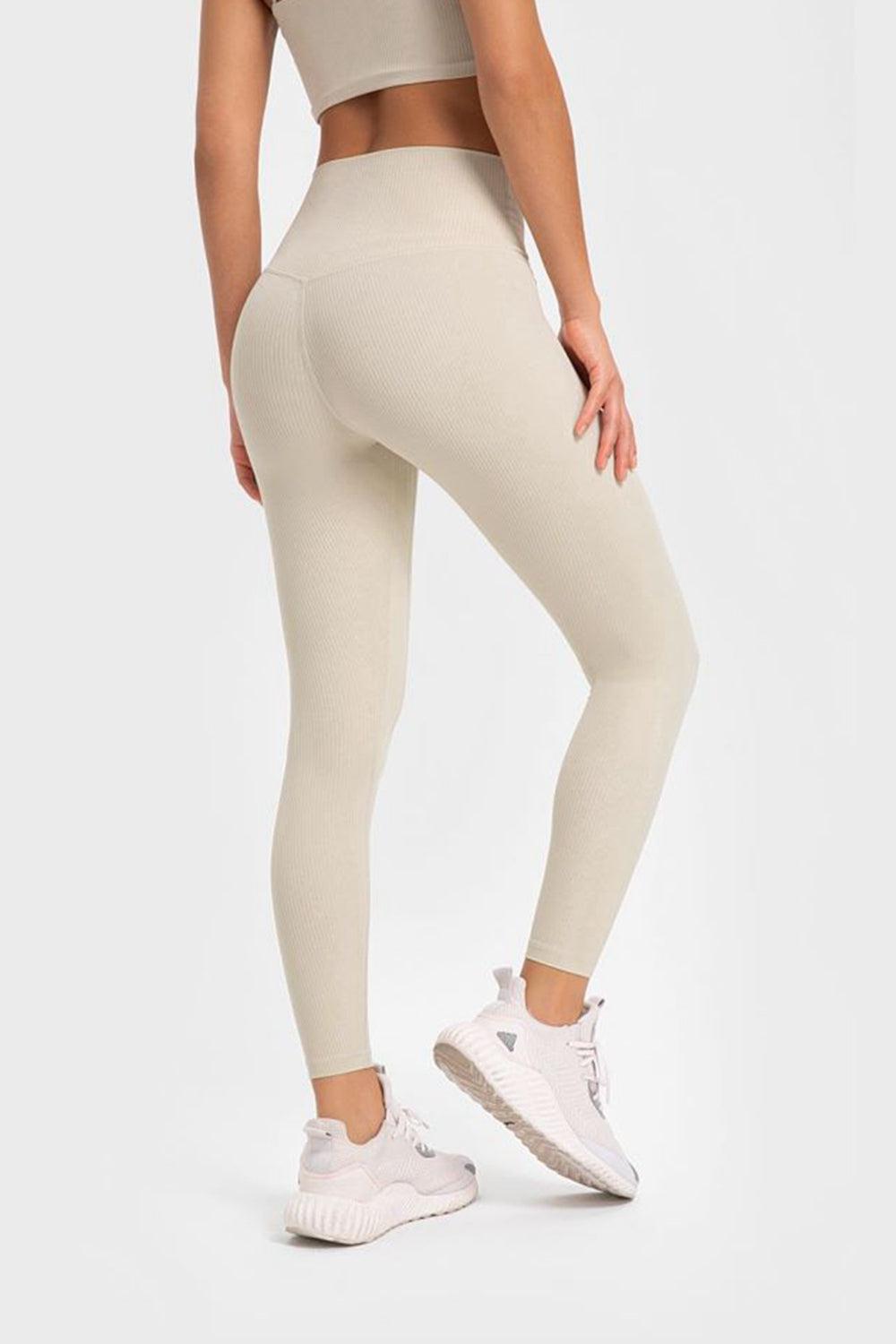 Highly Stretchy Wide Waistband Yoga Leggings BLUE ZONE PLANET