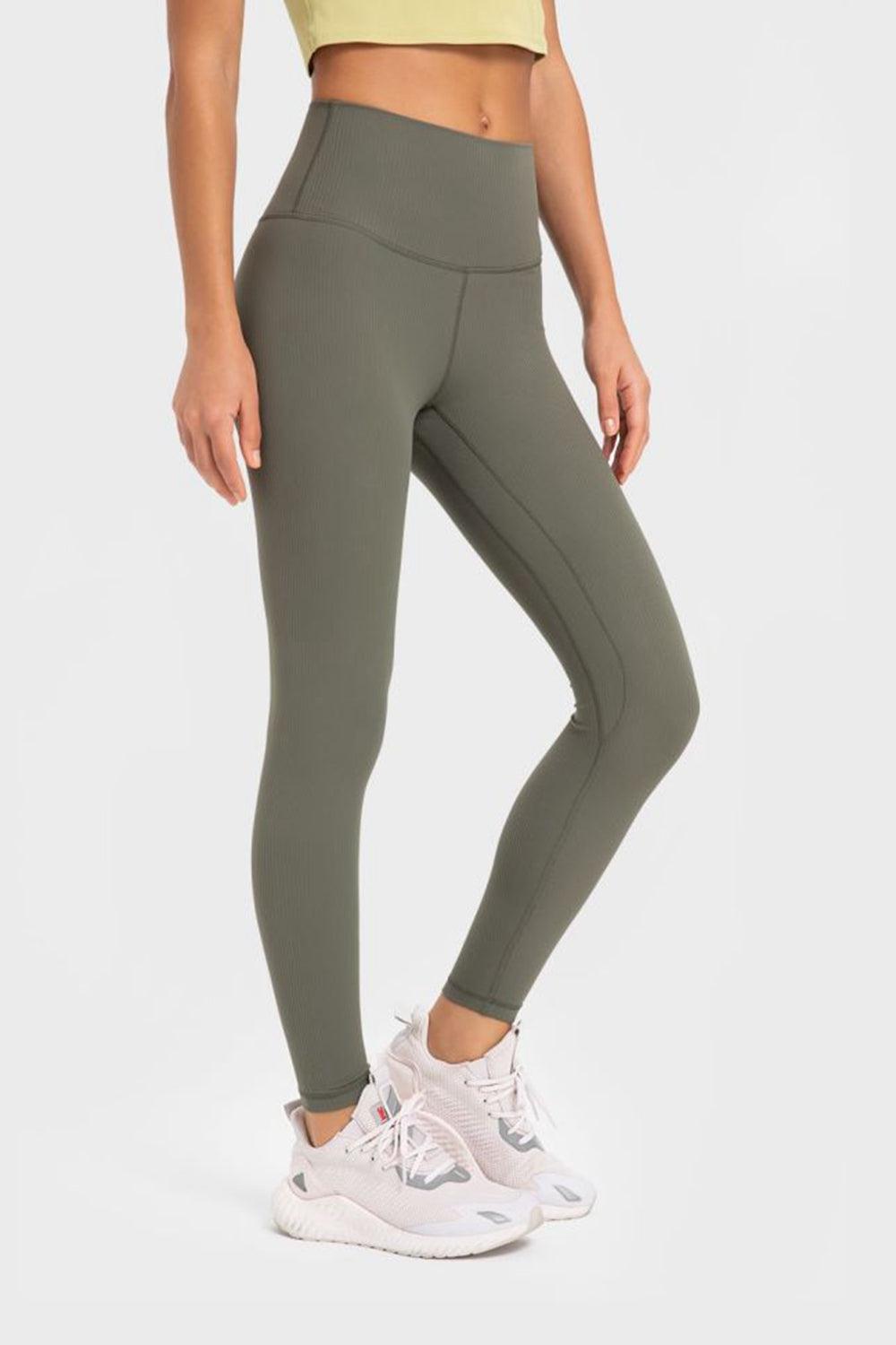 Highly Stretchy Wide Waistband Yoga Leggings BLUE ZONE PLANET