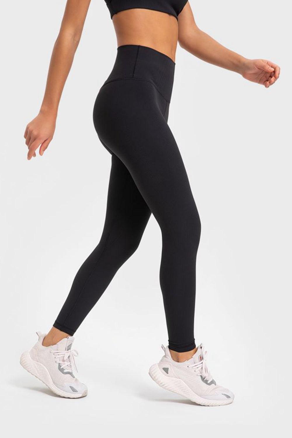 Highly Stretchy Wide Waistband Yoga Leggings BLUE ZONE PLANET