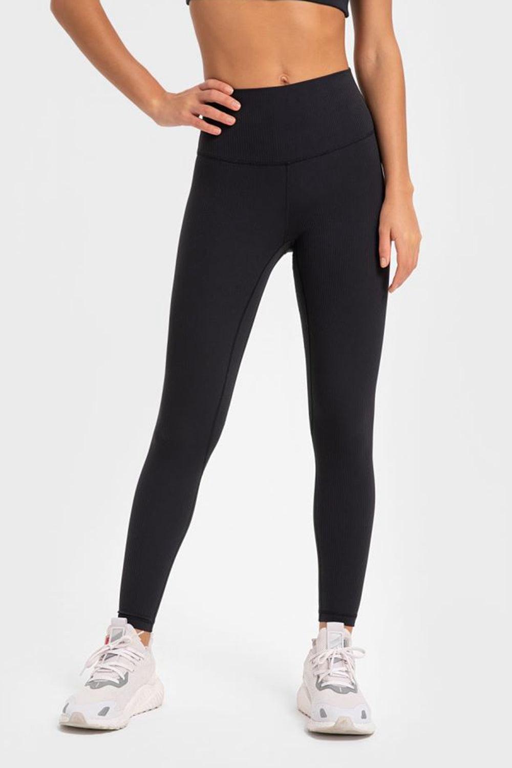 Highly Stretchy Wide Waistband Yoga Leggings BLUE ZONE PLANET