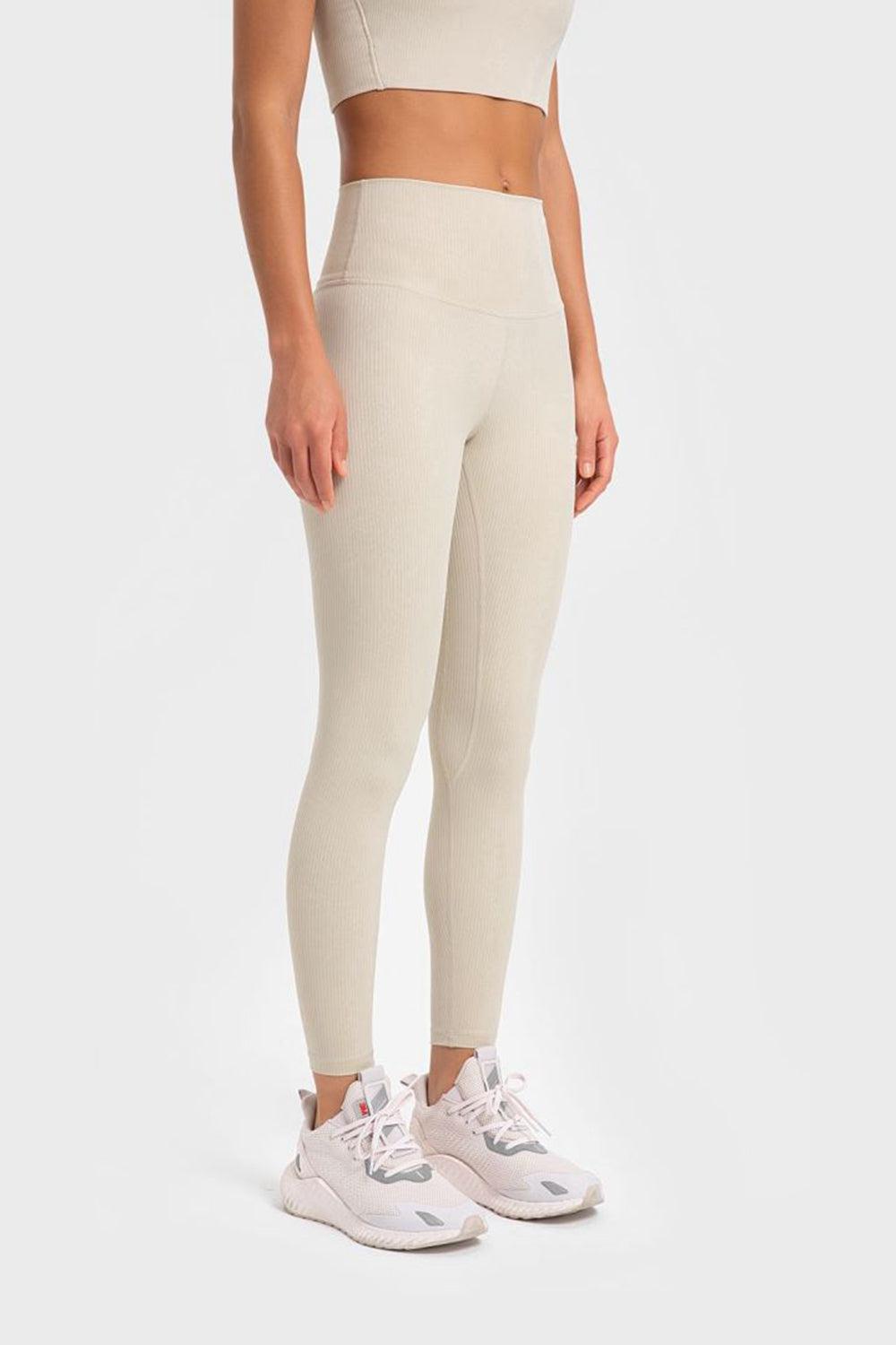 Highly Stretchy Wide Waistband Yoga Leggings BLUE ZONE PLANET