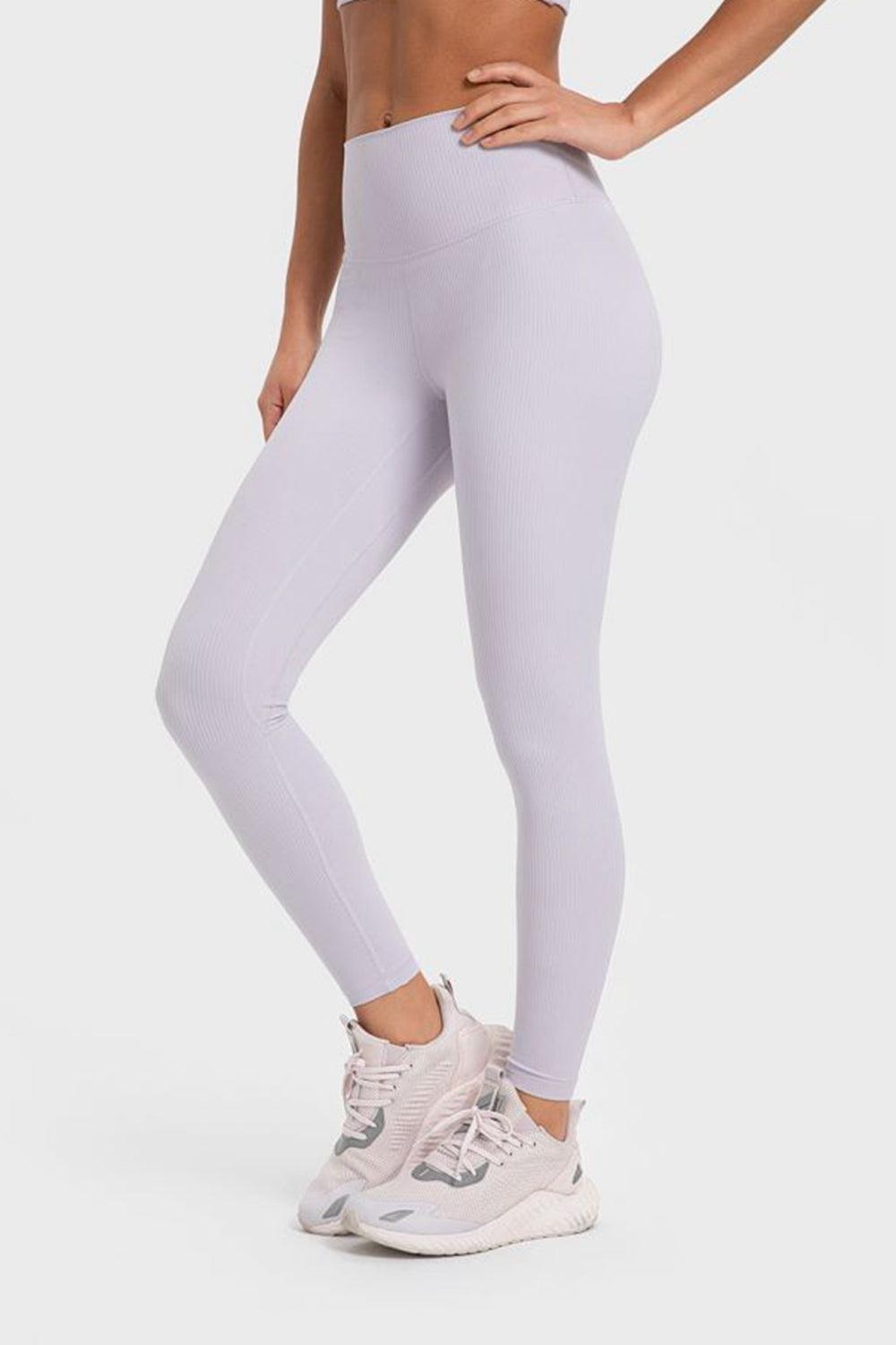 Highly Stretchy Wide Waistband Yoga Leggings BLUE ZONE PLANET
