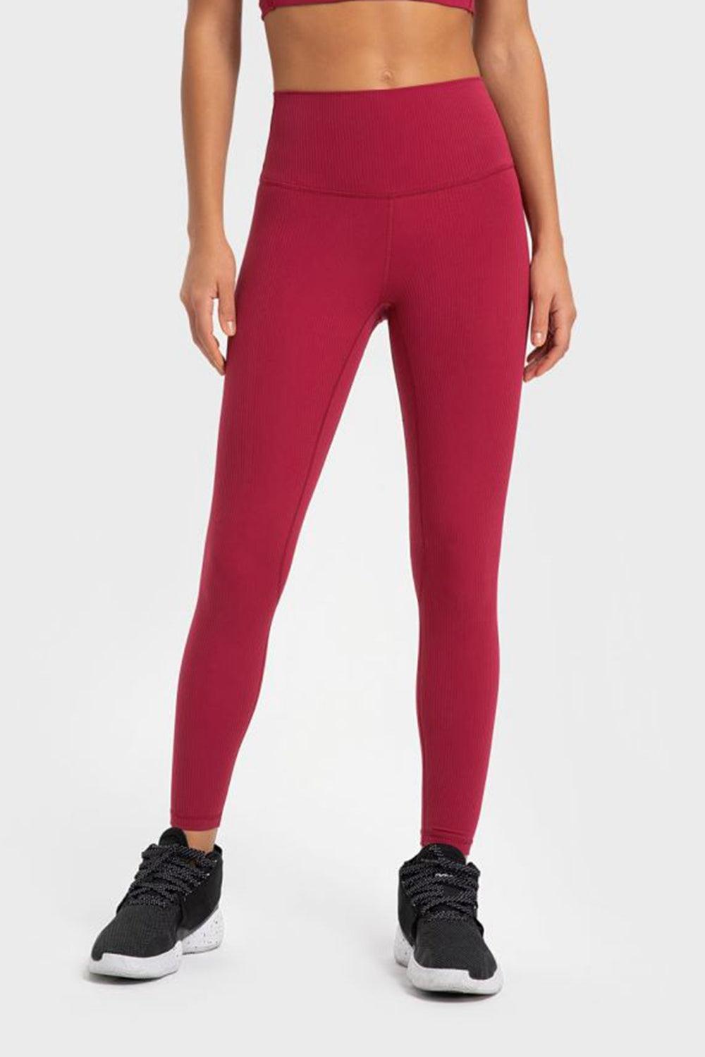Highly Stretchy Wide Waistband Yoga Leggings BLUE ZONE PLANET