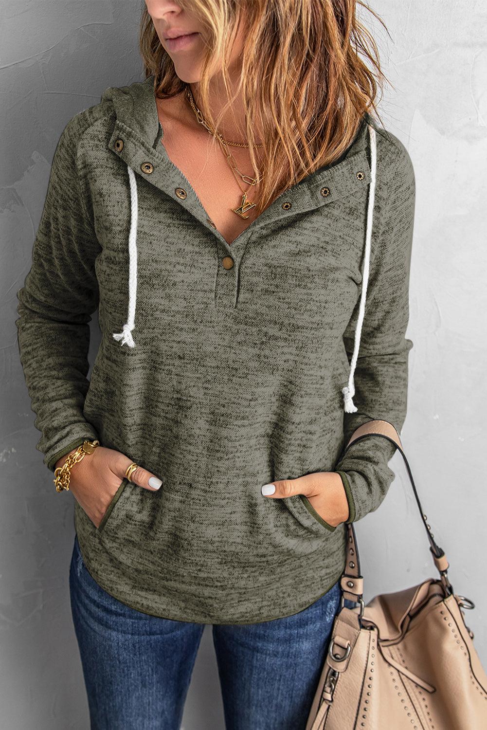 Hooded Long Sleeve Top BLUE ZONE PLANET