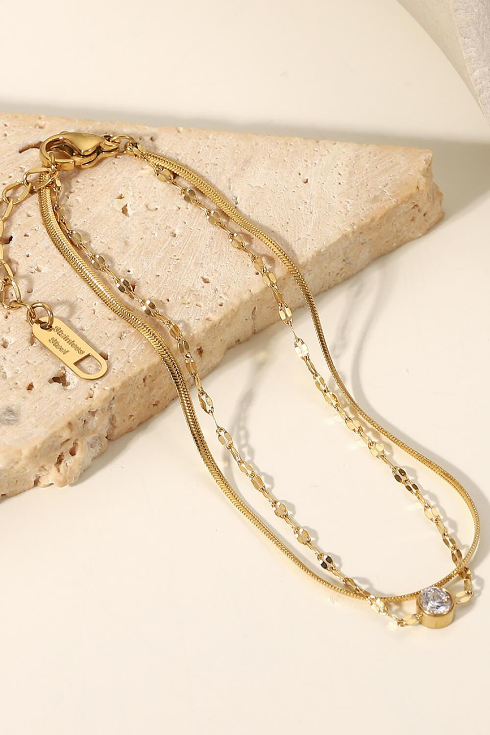 Icing on the Cake Rhinestone Double-Layered Bracelet BLUE ZONE PLANET
