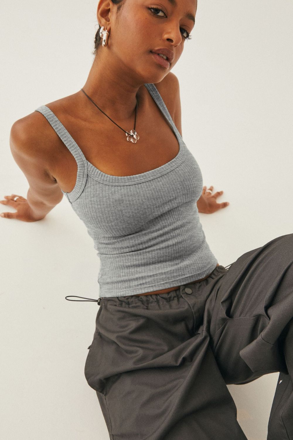 In Your Dreams Ribbed Cropped Cami BLUE ZONE PLANET