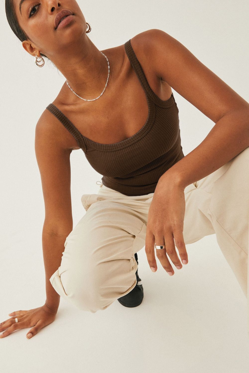 In Your Dreams Ribbed Cropped Cami BLUE ZONE PLANET