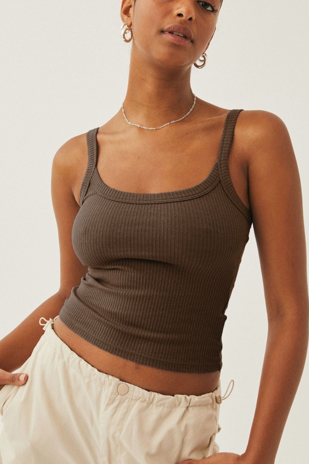 In Your Dreams Ribbed Cropped Cami BLUE ZONE PLANET