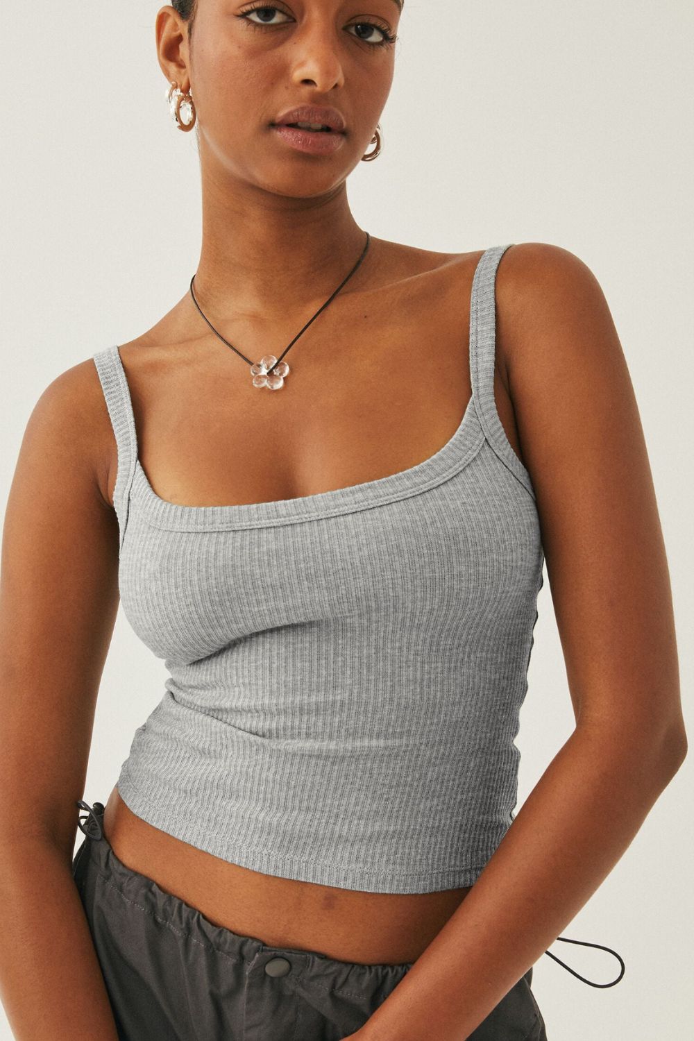 In Your Dreams Ribbed Cropped Cami BLUE ZONE PLANET
