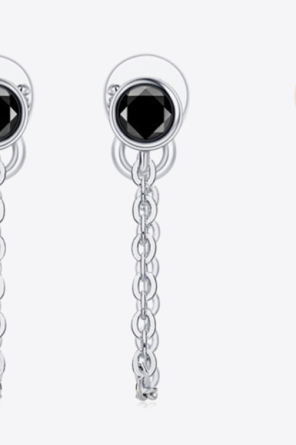 Inlaid Moissanite Chain Earrings BLUE ZONE PLANET
