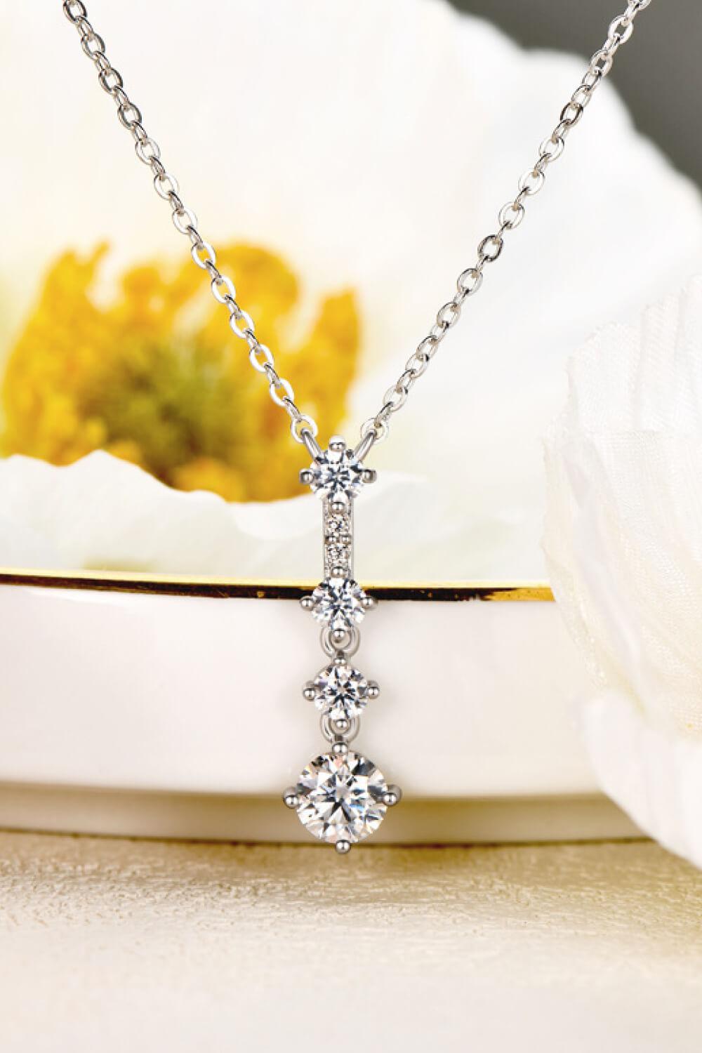 Keep You There Multi-Moissanite Pendant Necklace BLUE ZONE PLANET