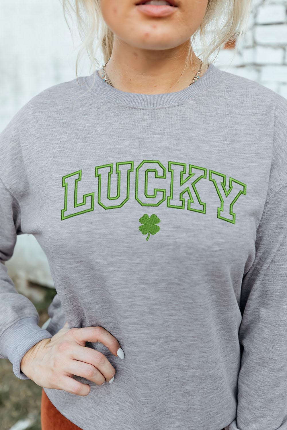 LUCKY Dropped Shoulder Sweatshirt BLUE ZONE PLANET