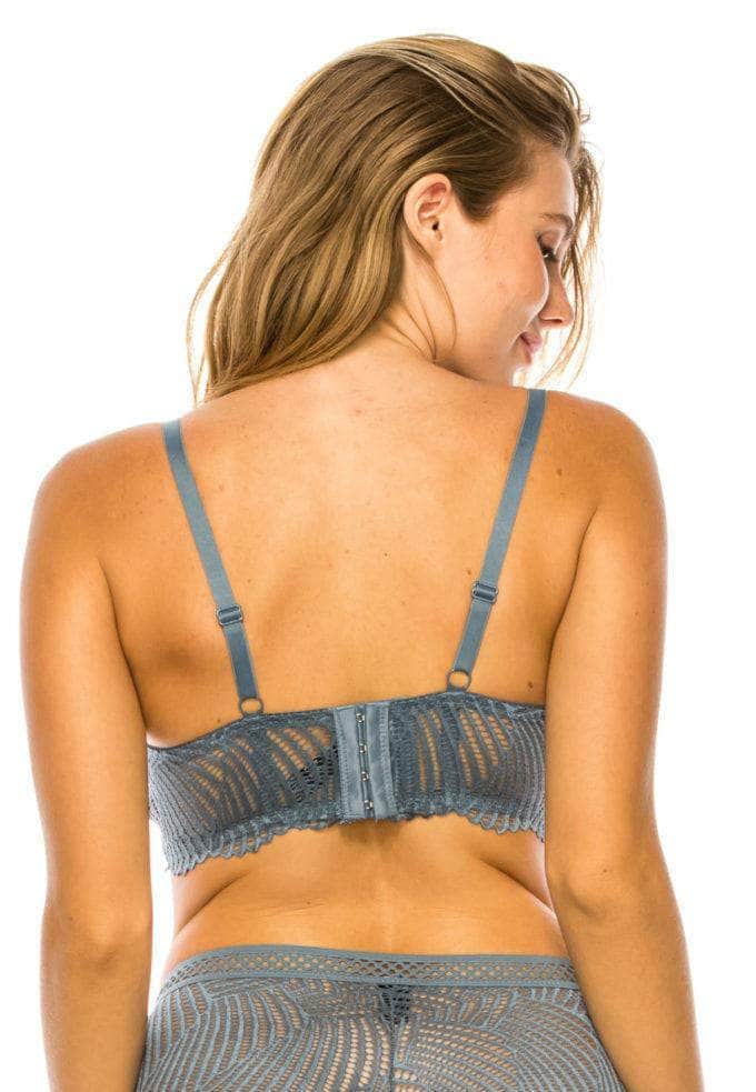 Lace Trim Push Up Bra Blue Zone Planet