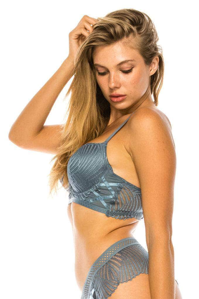 Lace Trim Push Up Bra Blue Zone Planet