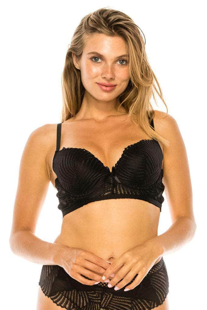 Lace Trim Push Up Bra Blue Zone Planet