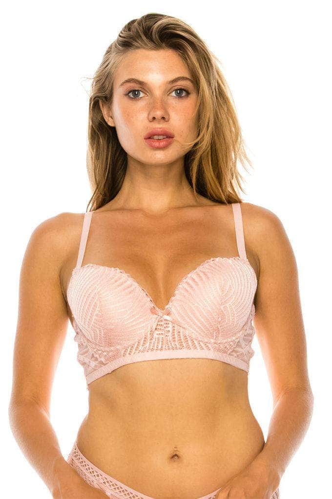 Lace Trim Push Up Bra Blue Zone Planet