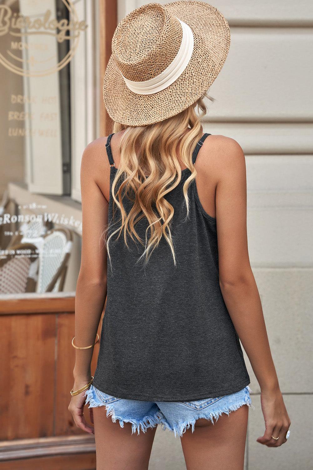 Lace Trim V-Neck Cami Top BLUE ZONE PLANET