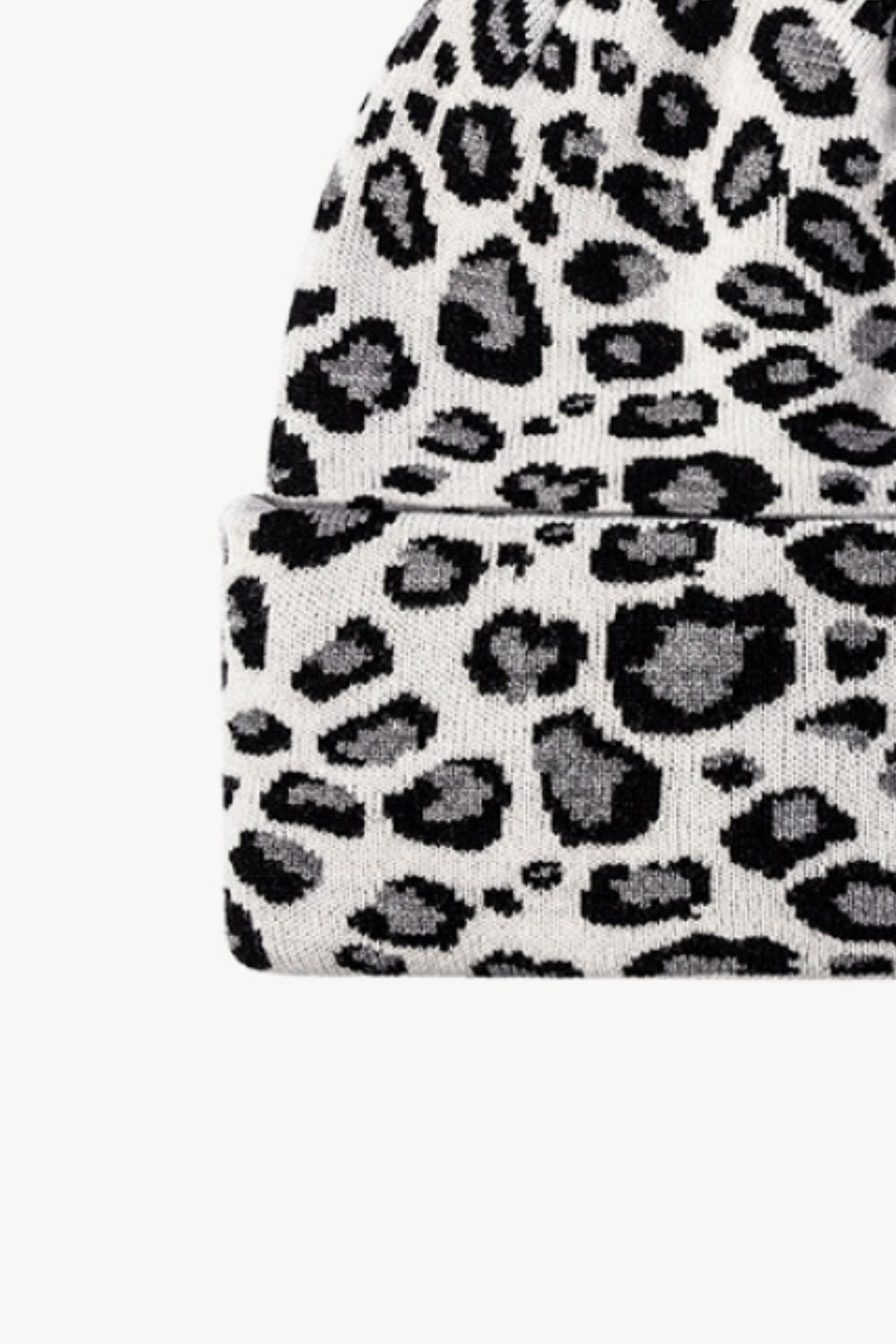 Leopard Pattern Cuffed Beanie BLUE ZONE PLANET