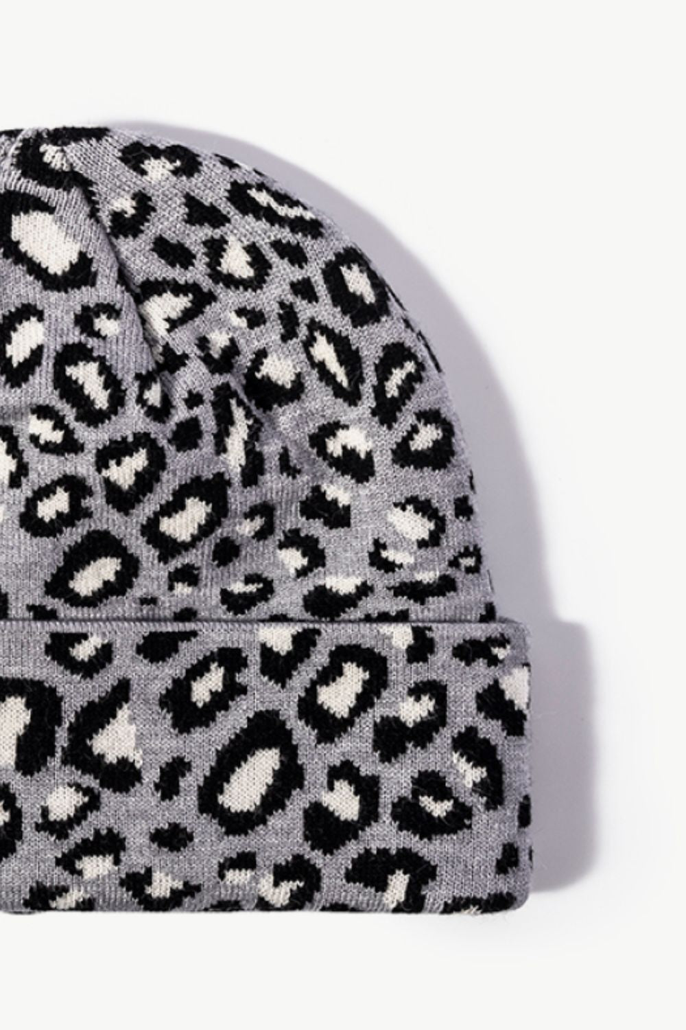 Leopard Pattern Cuffed Beanie BLUE ZONE PLANET