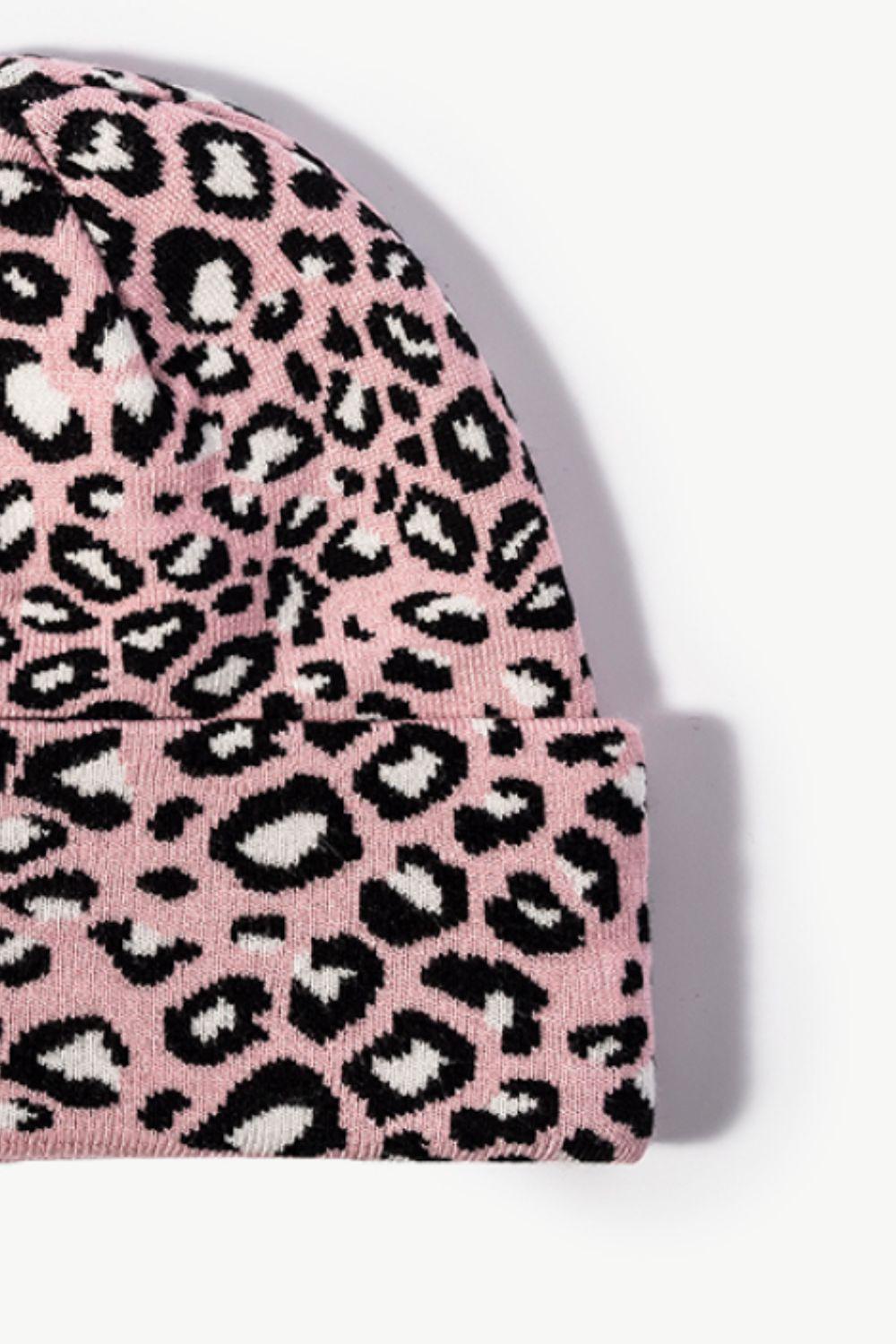 Leopard Pattern Cuffed Beanie BLUE ZONE PLANET