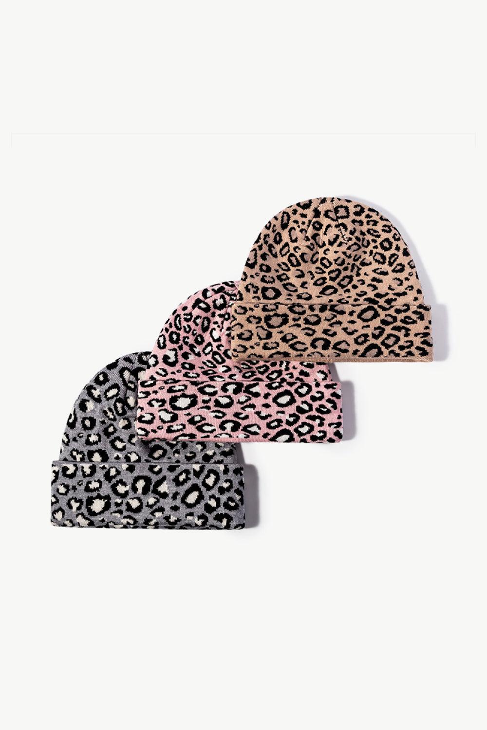 Leopard Pattern Cuffed Beanie BLUE ZONE PLANET