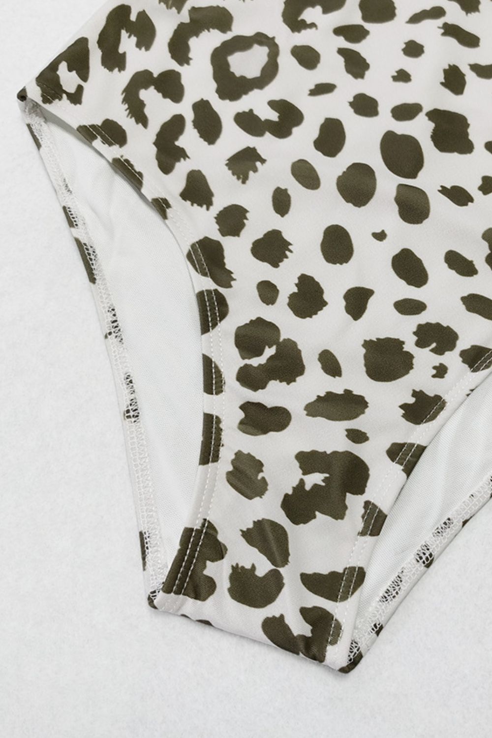Leopard Print Cutout Lined One-Piece Swimsuit BLUE ZONE PLANET