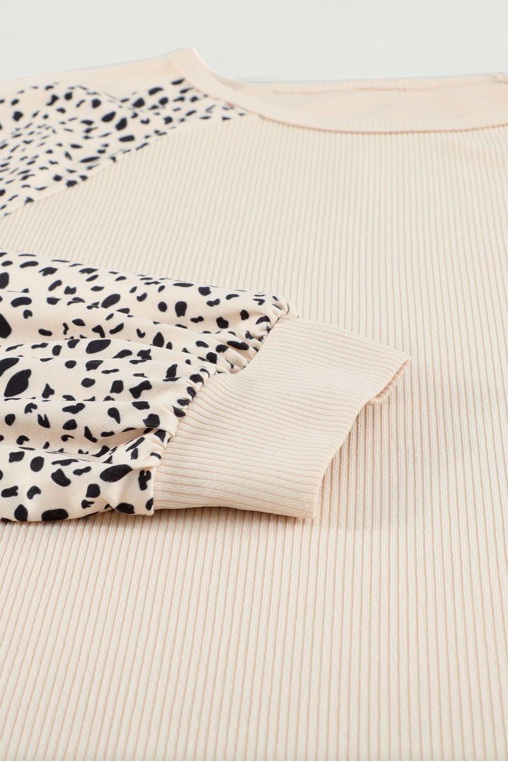 Leopard Raglan Sleeve Top BLUE ZONE PLANET