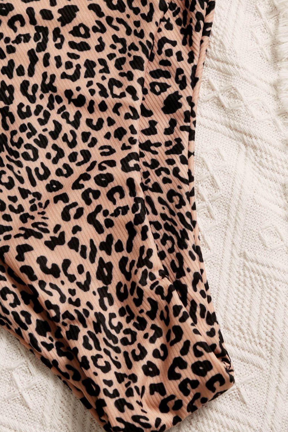 Leopard Swim Tube Top and Swim Bottoms Set BLUE ZONE PLANET
