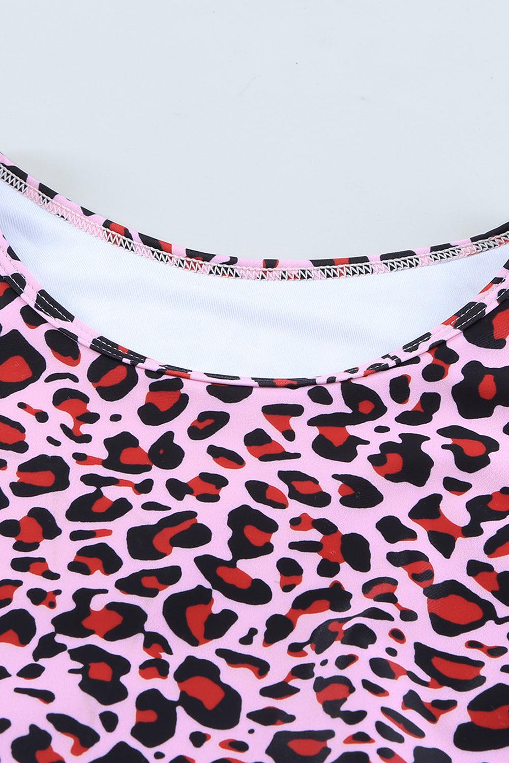 Leopard Tie-Knot High Waist Bikini Set BLUE ZONE PLANET