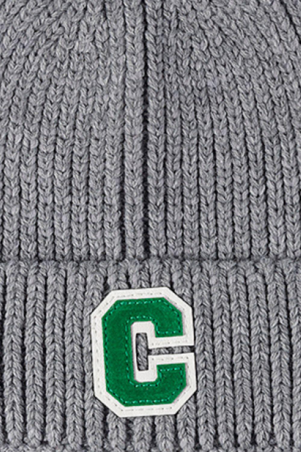 Letter C Patch Cuffed Beanie BLUE ZONE PLANET
