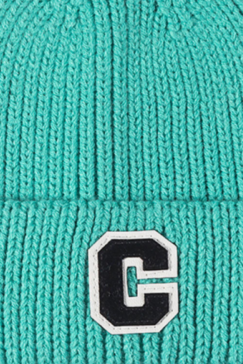 Letter C Patch Cuffed Beanie BLUE ZONE PLANET