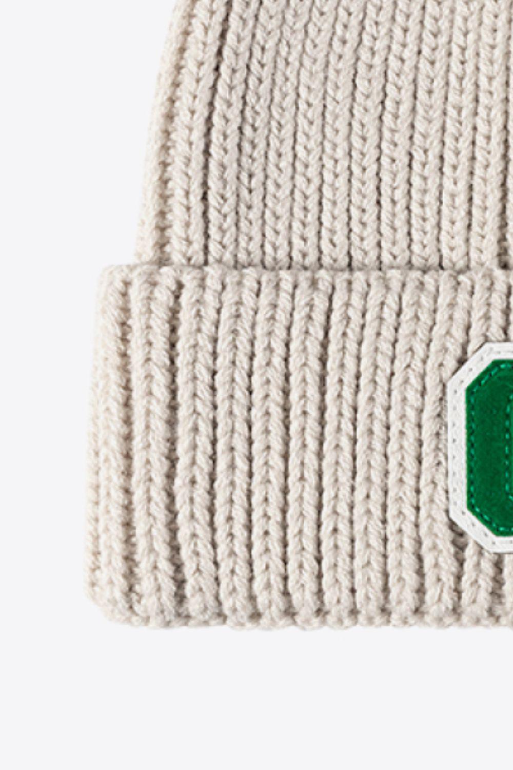 Letter C Patch Cuffed Beanie BLUE ZONE PLANET