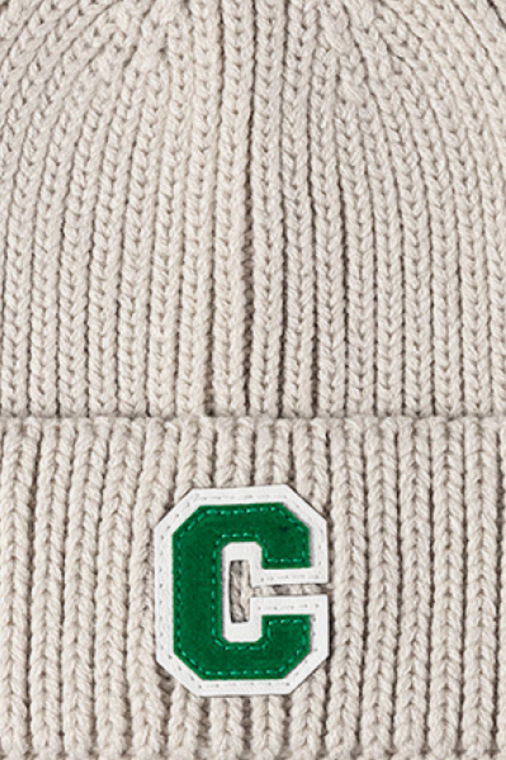 Letter C Patch Cuffed Beanie BLUE ZONE PLANET