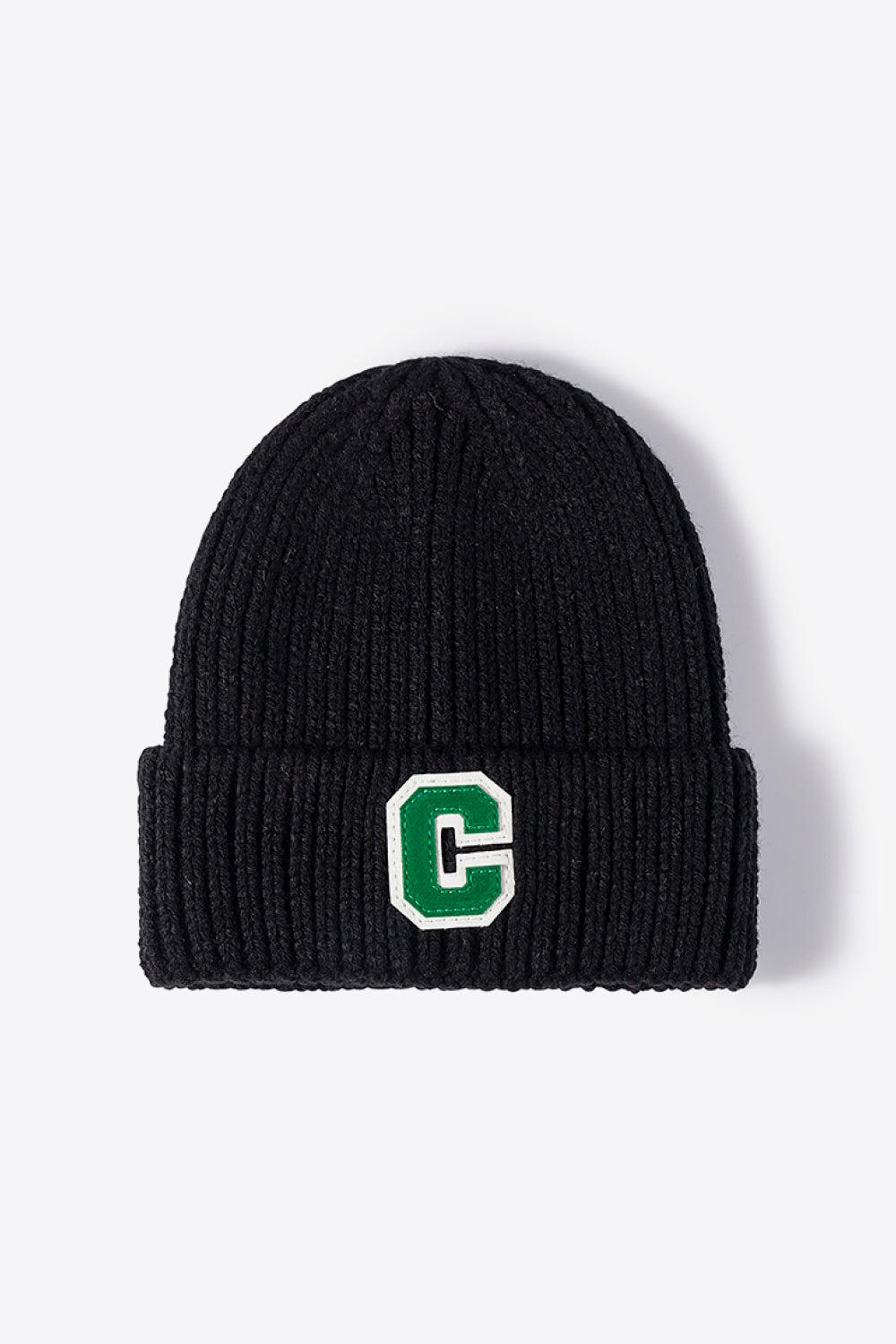 Letter C Patch Cuffed Beanie BLUE ZONE PLANET