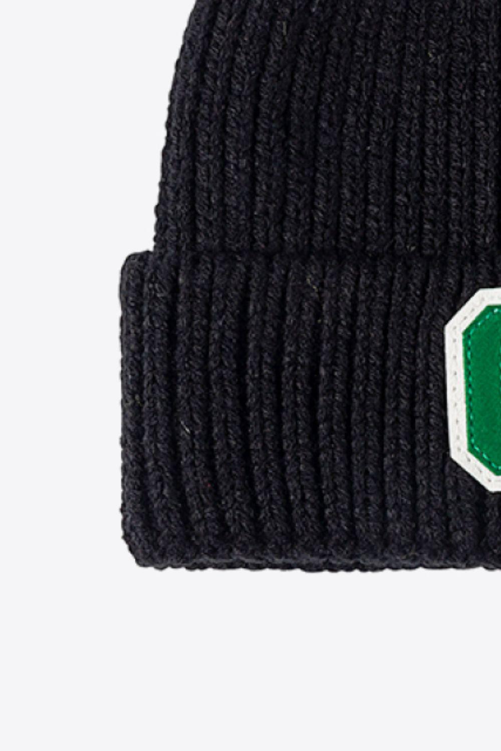 Letter C Patch Cuffed Beanie BLUE ZONE PLANET