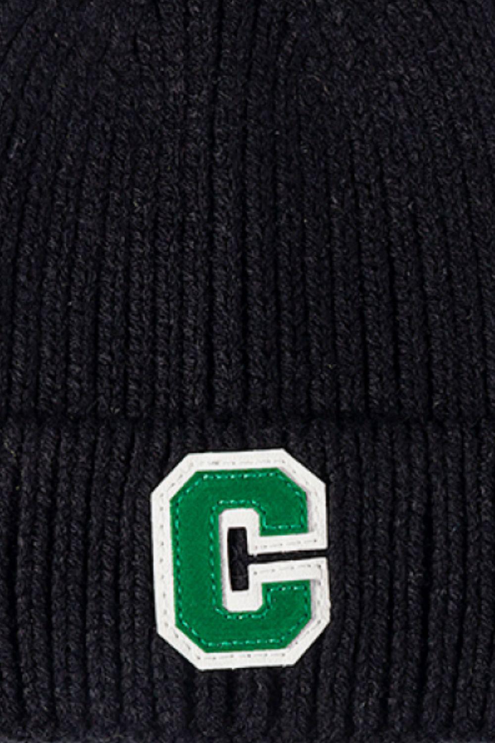 Letter C Patch Cuffed Beanie BLUE ZONE PLANET