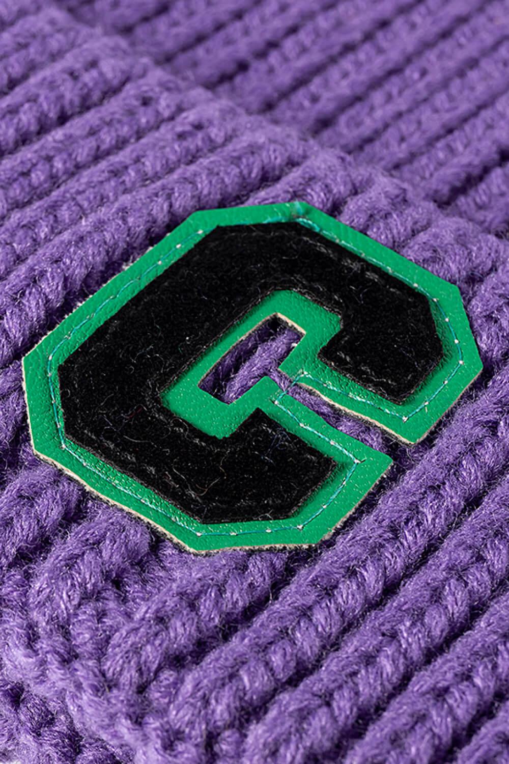 Letter C Patch Cuffed Beanie BLUE ZONE PLANET