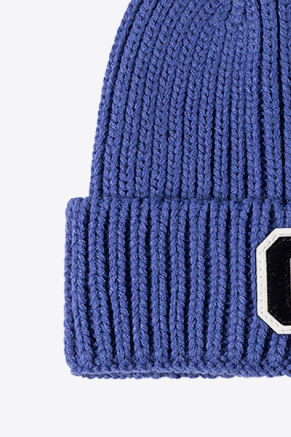 Letter C Patch Cuffed Beanie BLUE ZONE PLANET