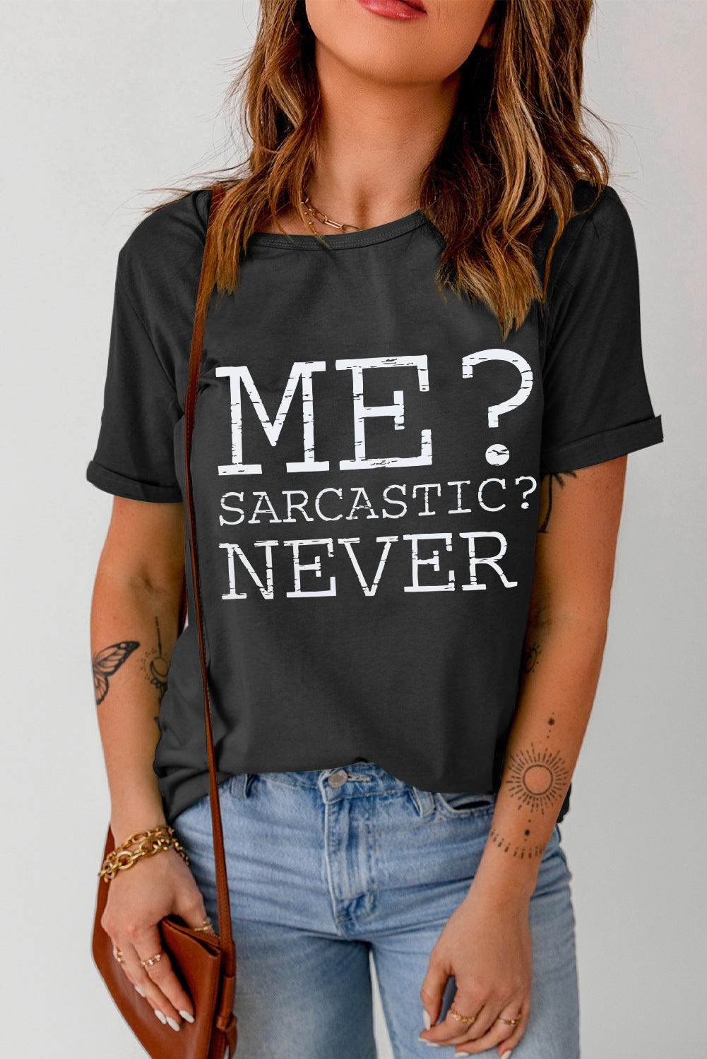 Letter Graphic Round Neck T-Shirt BLUE ZONE PLANET