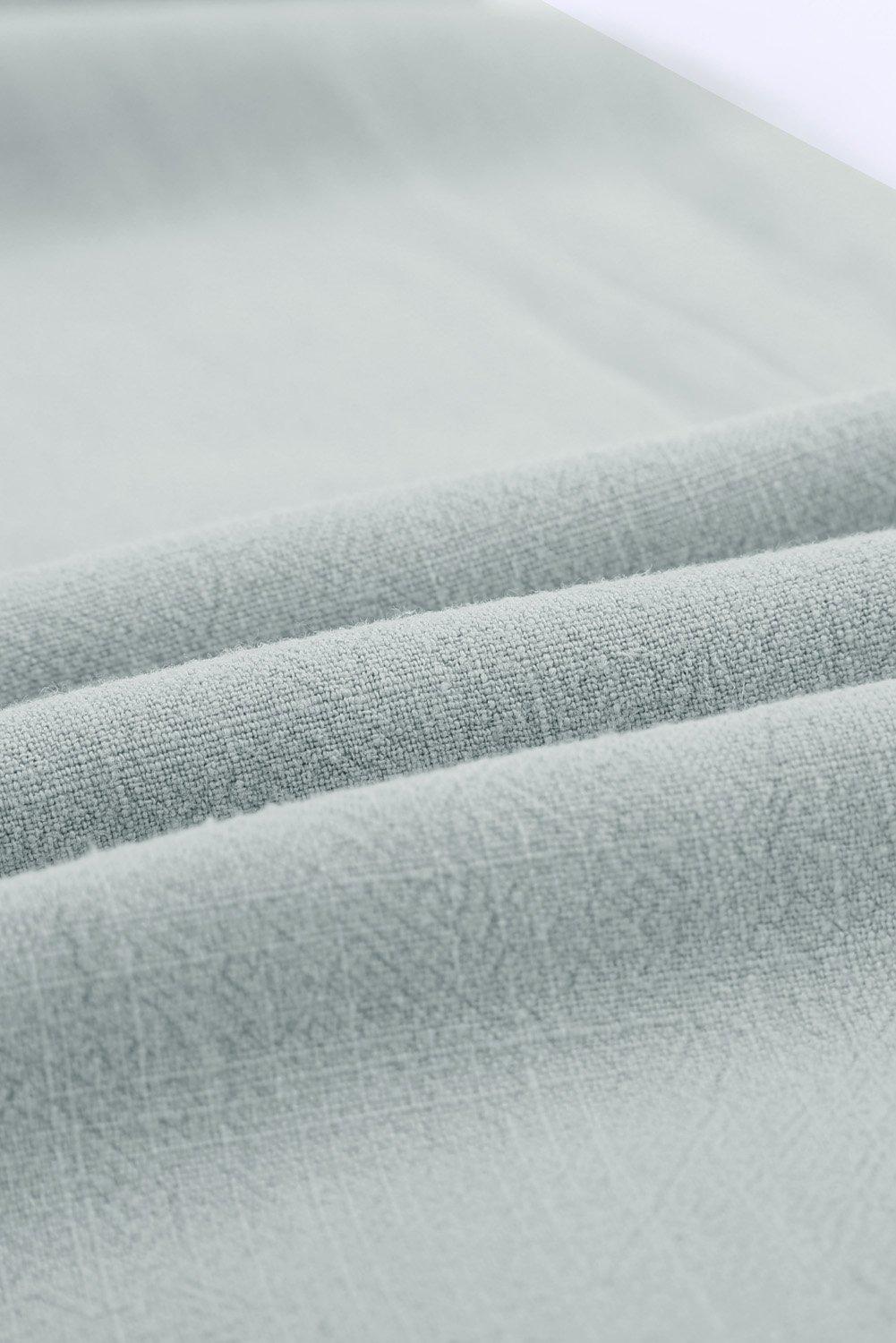 Linen Pocketed Elastic Waistband Joggers BLUE ZONE PLANET