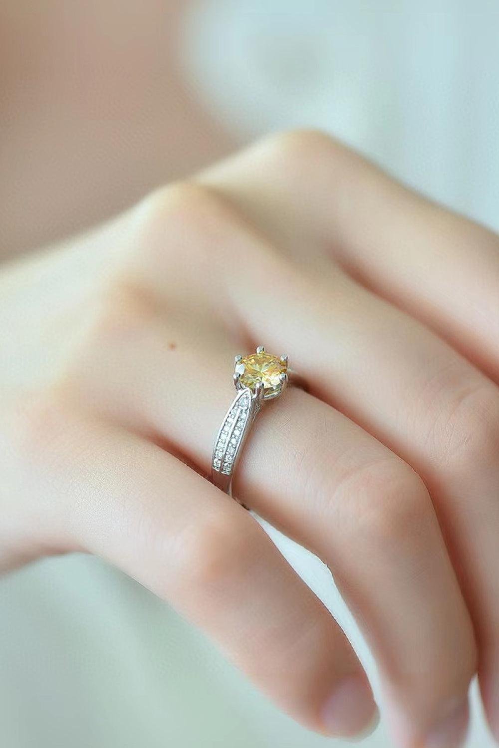 Living Your Life Moissanite 6-Prong Ring BLUE ZONE PLANET