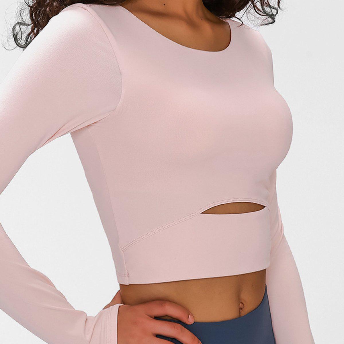 Long Sleeve Cropped Top With Sports Strap BLUE ZONE PLANET