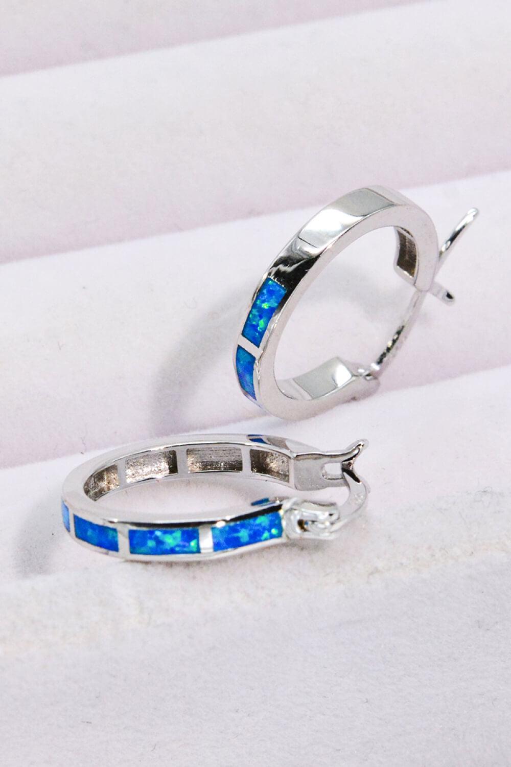 Lovelier Than Ever Opal Platinum-Plated Earrings BLUE ZONE PLANET