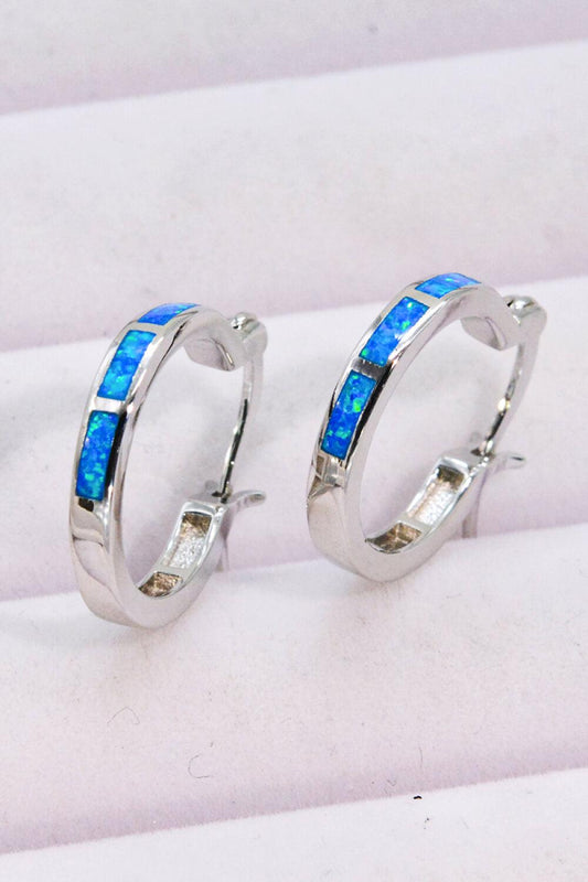 Lovelier Than Ever Opal Platinum-Plated Earrings BLUE ZONE PLANET
