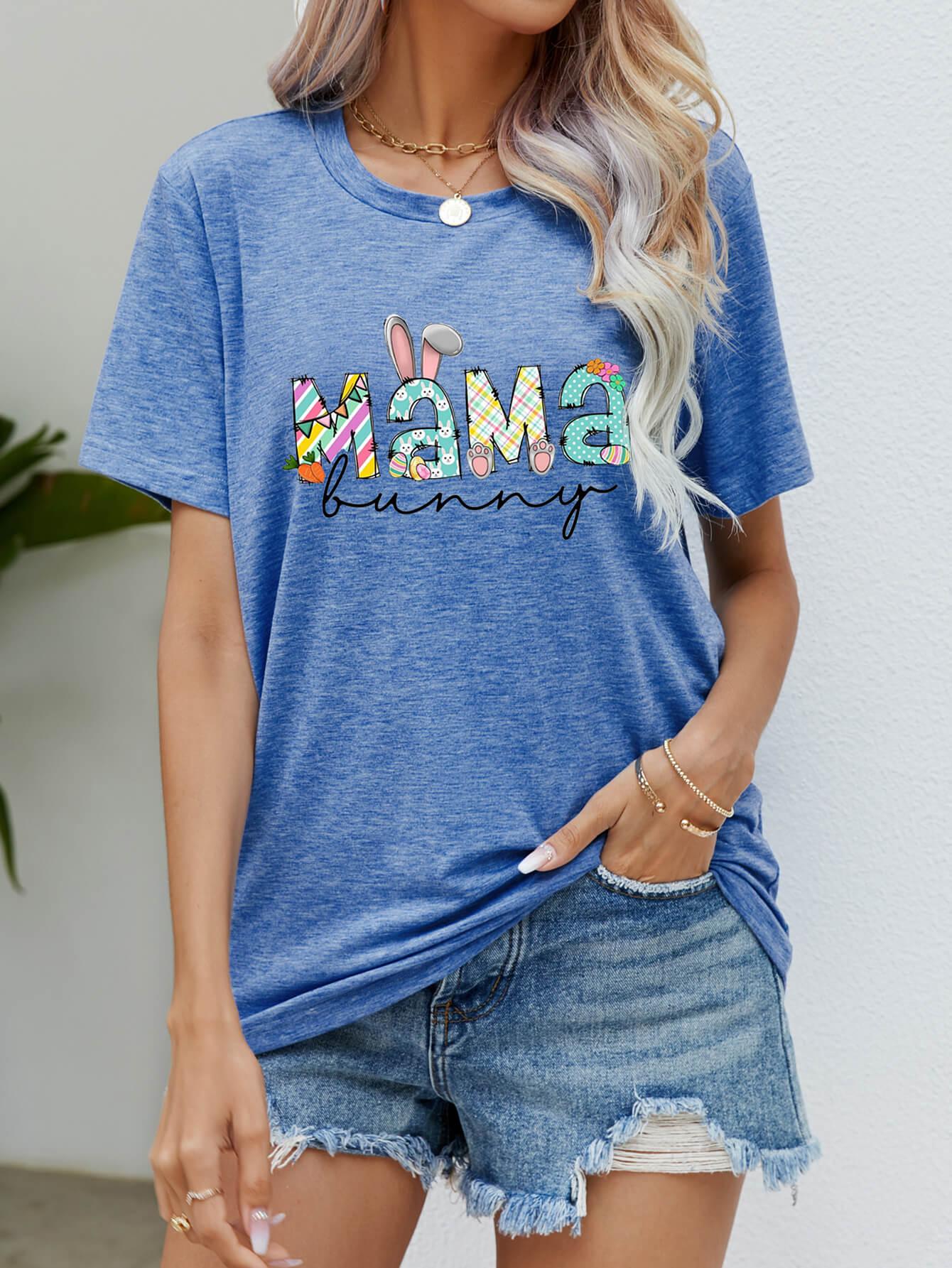 MAMA BUNNY Easter Graphic Tee BLUE ZONE PLANET