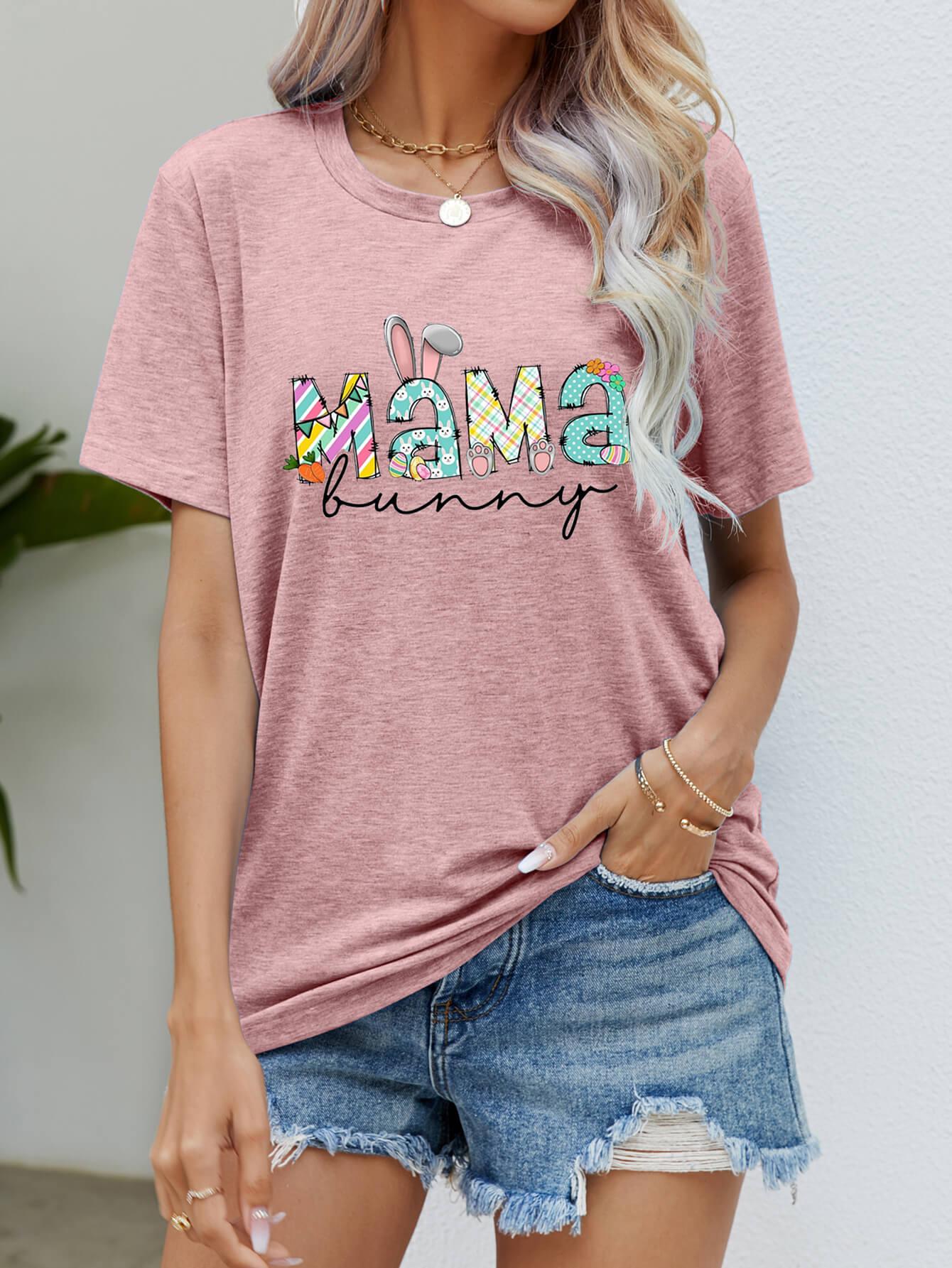 MAMA BUNNY Easter Graphic Tee BLUE ZONE PLANET