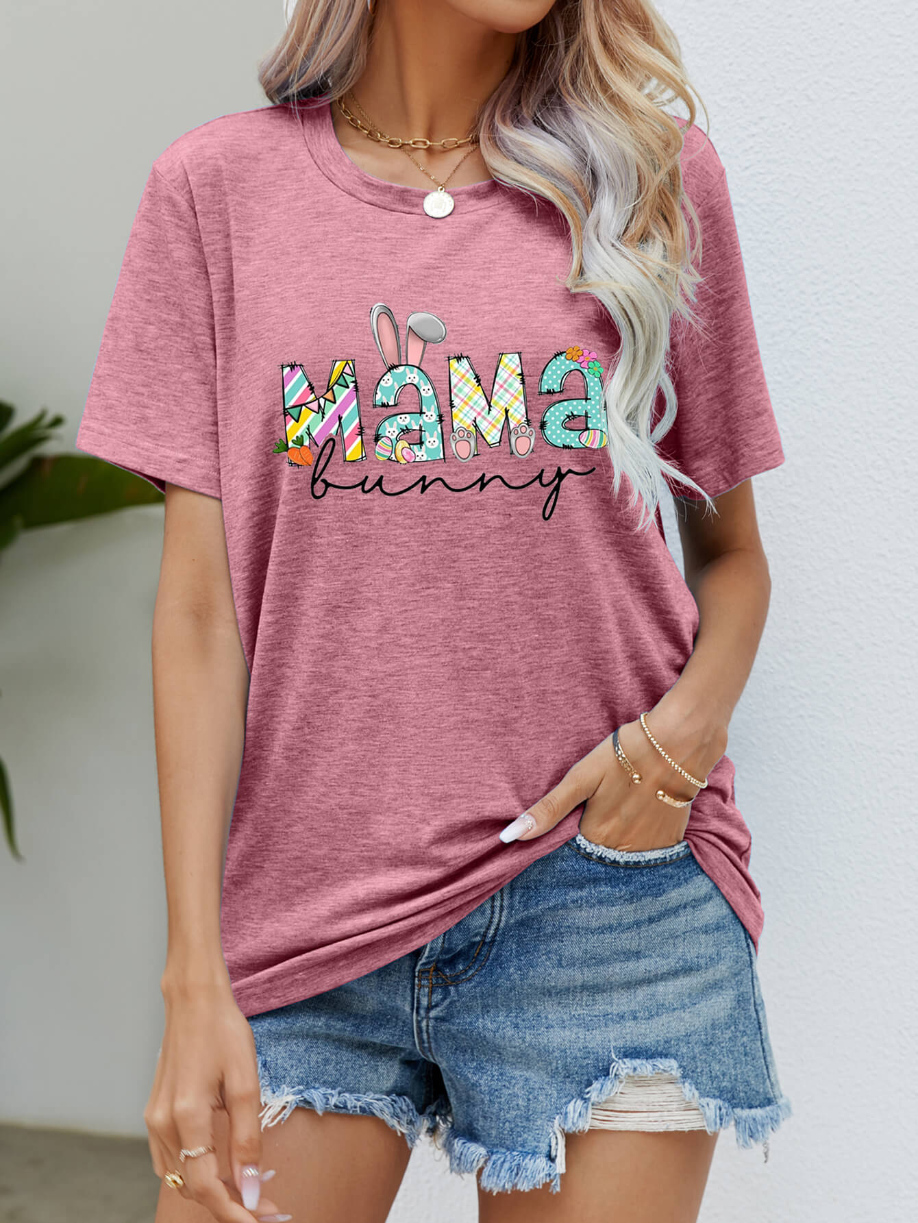 MAMA BUNNY Easter Graphic Tee BLUE ZONE PLANET